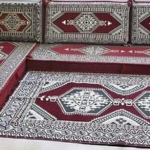Saraylı bordo şark köşesi minder takimi